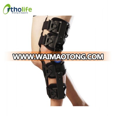 OL-KN096 Orthopedic Adjustable Leg Support Post-OP Hinged ROM Knee Brace